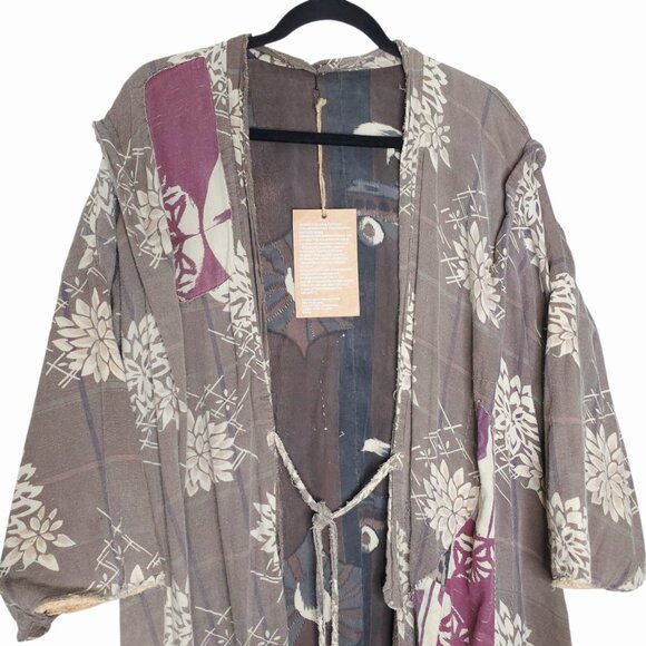 Magnolia Pearl Good Fortune Opulence French Cotton Kimono OSFM - Picture 5 of 10